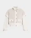 Ulla Johnson Aidan Teddy Fleece Jacket In White