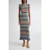 Ulla Johnson Ajak Sleeveless Knit Midi Dress In Blue
