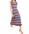 Ulla Johnson Ajak Sleeveless Knit Midi Dress In Azurite In Multi
