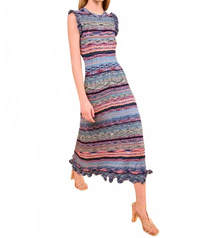 Ulla Johnson Ajak Sleeveless Knit Midi Dress In Azurite In Multi