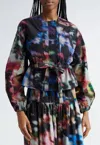 Ulla Johnson Alair Belted Printed Puff-sleeve Jacket In Multi