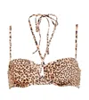 Ulla Johnson Aleena Leopard-print Bikini Top In Snow Leopard