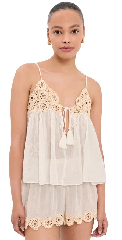 Ulla Johnson Alessia Coverup Top Creme In White