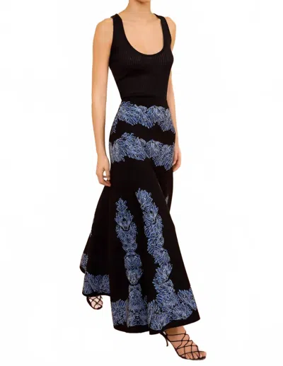 Ulla Johnson Alessia Knit Jacquard Midi Skirt In Lapis In Blue