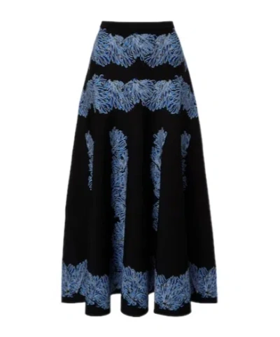 Ulla Johnson Alessia Knitted Jacquard Midi Skirt In Black