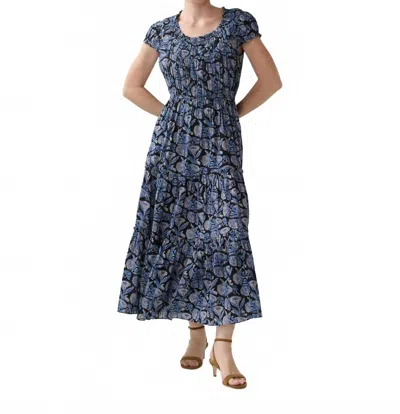 Ulla Johnson Alexi Short Sleeve Midi Dress In Zinnia In Multi