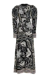 Ulla Johnson Alexia Embellished Silk-blend Maxi Dress In Black