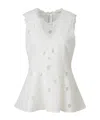 Ulla Johnson Ali Cutout Embroidered Cotton-voile Top In Multi