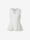 Ulla Johnson Ali Cutout Embroidered Cotton-voile Top In White