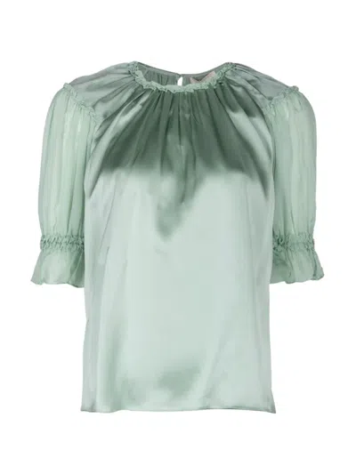 Ulla Johnson Alina Blouse In Green