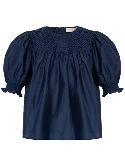 Ulla Johnson Alita Blouse In Blue