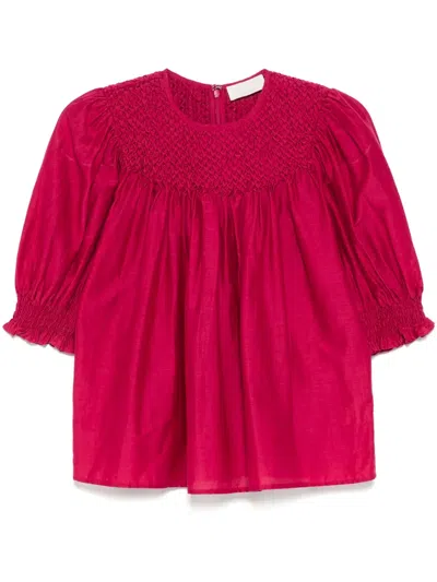 Ulla Johnson Alita Blouse In Pink
