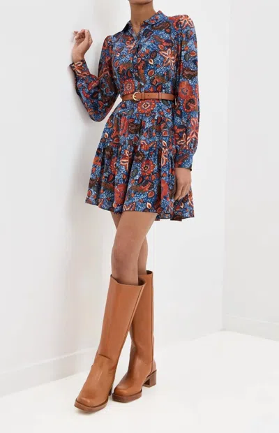 Ulla Johnson Aliya Floral Print Mini Dress In Clematis