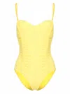 Ulla Johnson Almira Maillot Limonite One Piece Swimsuit In Yellow In Yellow