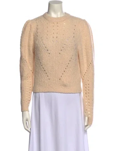 Pre-owned Ulla Johnson Alpaca Crew Neck Sweater In Neutral