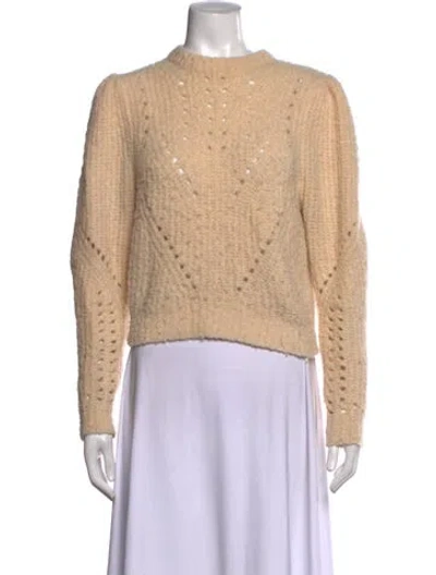 Pre-owned Ulla Johnson Alpaca Crew Neck Sweater In Neutrals
