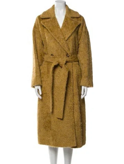 Pre-owned Ulla Johnson Alpaca Faux Fur Coat In Brown