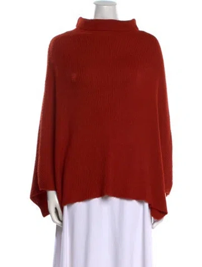 Pre-owned Ulla Johnson Alpaca Mock Neck Sweater In Orange