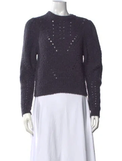 Pre-owned Ulla Johnson Alpaca Mock Neck Sweater In Purple
