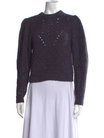 Pre-owned Ulla Johnson Alpaca Mock Neck Sweater In Purple