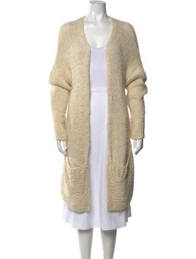 Pre-owned Ulla Johnson Alpaca Open Front Sweater In Neutrals