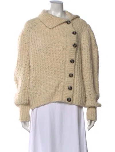 Pre-owned Ulla Johnson Alpaca Open Front Sweater In Neutrals