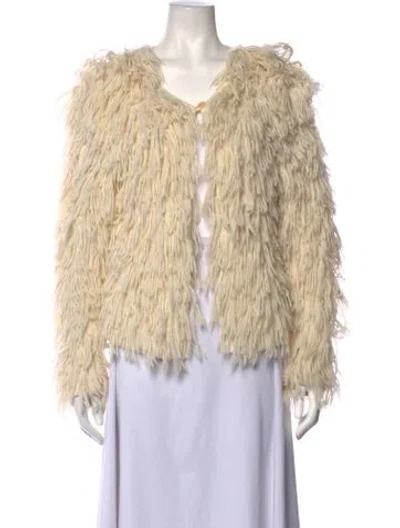 Pre-owned Ulla Johnson Alpaca Open Front Sweater In Neutrals