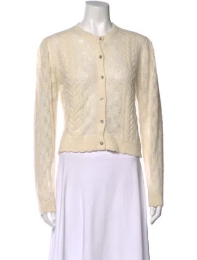 Pre-owned Ulla Johnson Alpaca Patterned Sweater In Neutral