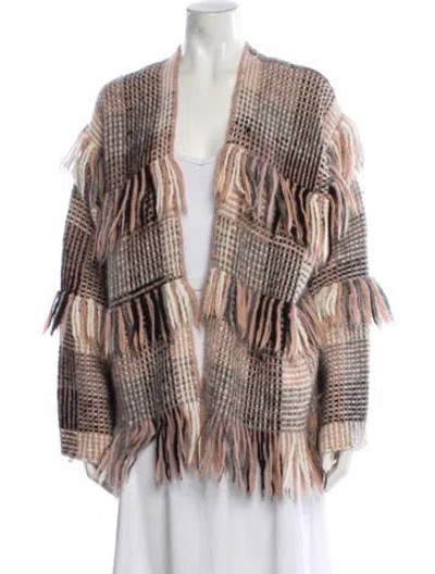 Pre-owned Ulla Johnson Alpaca Plaid Print Sweater In Multi