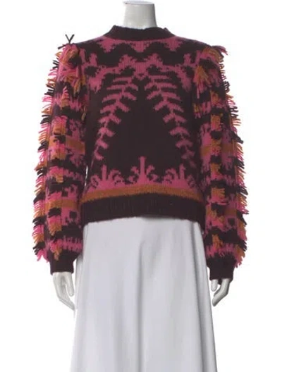 Pre-owned Ulla Johnson Alpaca Printed Sweater In Multi