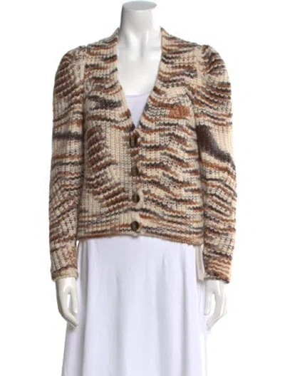 Pre-owned Ulla Johnson Alpaca Striped Sweater In Brown