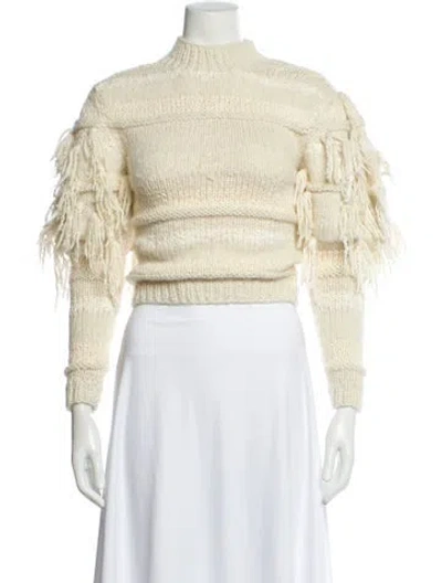 Pre-owned Ulla Johnson Alpaca Striped Sweater In Neutral