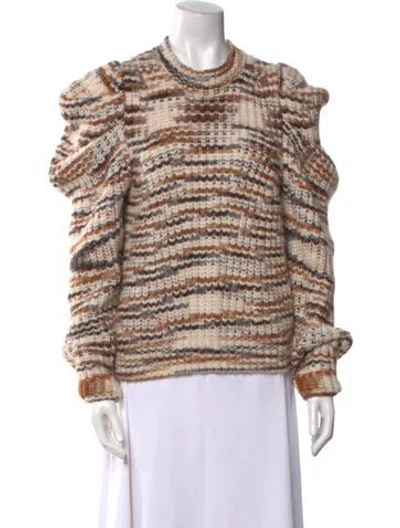 Pre-owned Ulla Johnson Alpaca Striped Sweater In Neutral