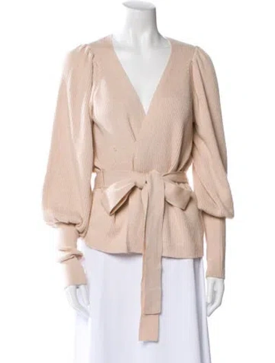 Pre-owned Ulla Johnson Alpaca V-neck Sweater In Neutral