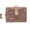 Ulla Johnson Alvie Card Holder In Graphite Lizard In Multi
