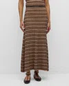 ULLA JOHNSON AMAL CHECK KNIT MAXI SKIRT