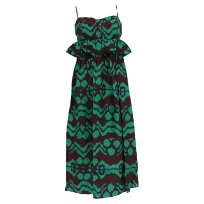 Ulla Johnson Amaliya Printed Midi Dress In Multicolor Silk