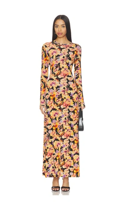 Ulla Johnson Amari Long Sleeve Jersey Dress In Multi