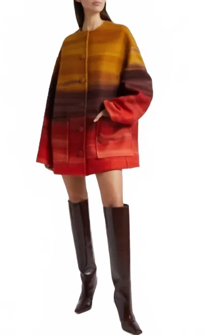 Ulla Johnson Ambrose Wool Melton Coat In Agate In Multi