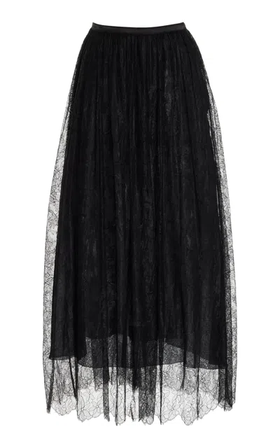 Ulla Johnson Amelie French Chantilly Lace Maxi Skirt In Black