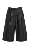 Ulla Johnson Ames Knee-length Leather Culottes In Black