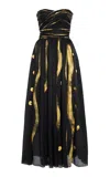Ulla Johnson Anastasia Strapless Silk Gown In Multi