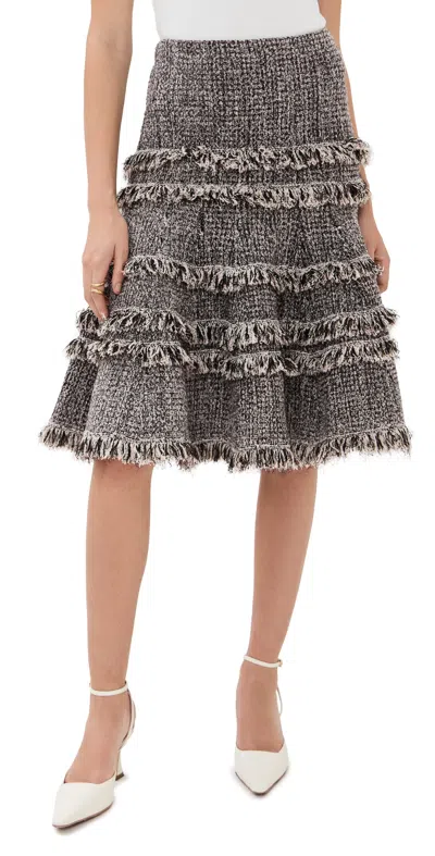Ulla Johnson Andi Knit Tweed High Waist Skirt Dawn In Sand