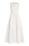 Ulla Johnson Anela Embroidered Cotton Midi Dress In White