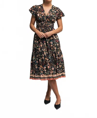 Ulla Johnson Angelica Dress In Obsidian Botanica In Brown