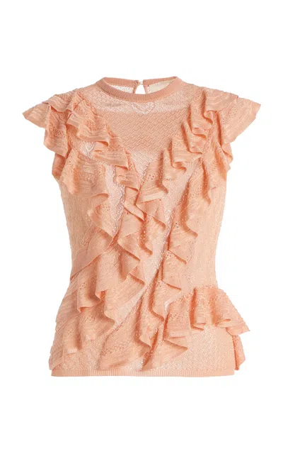 Ulla Johnson Angelica Pointelle Knit Top In Pink