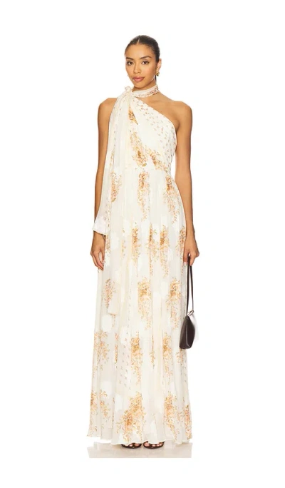 Ulla Johnson Angelique Draped Scarf Gown In White