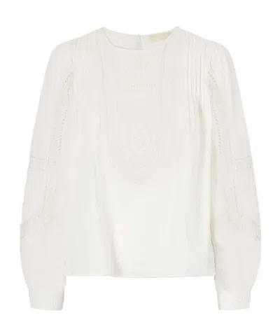 Ulla Johnson Anglaise Cotton Blouse In White
