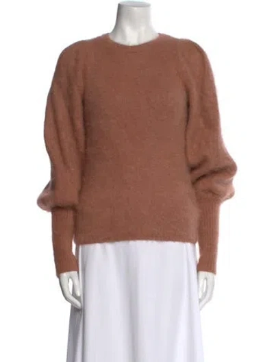 Pre-owned Ulla Johnson Angora Crew Neck Sweater In Neutral