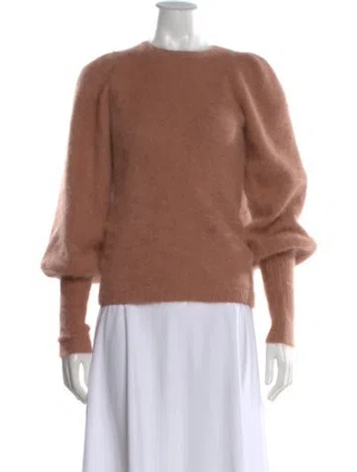 Pre-owned Ulla Johnson Angora Crew Neck Sweater In Pink